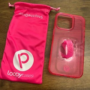 Neon Pink Loopy iPhone 13 Pro case